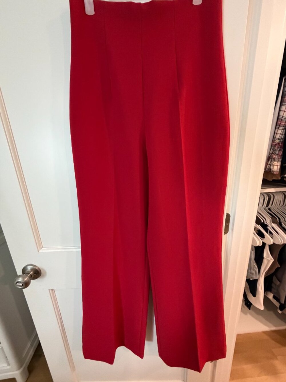 Zara Red Ultra High-waisted Wide-leg trouser Size Medium - Picture 5 of 7